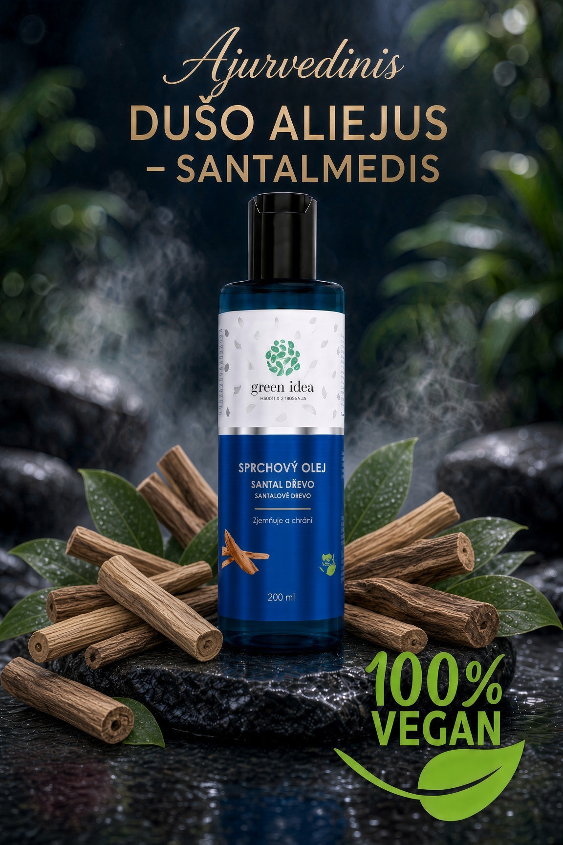 Dušo aliejus – Santalmedis 200 ml