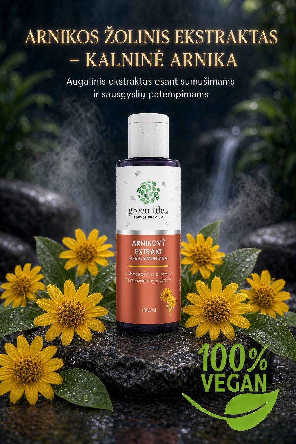 Arnikos žolinis ekstraktas Kalninė arnika 100 ml