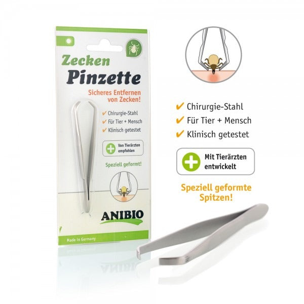 ANIBIO Zeckenpinzette – Erkių pincetas saugiam erkių pašalinimui