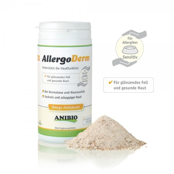ANIBIO Allergoderm Alergijai mažinti, sveikam kailiui 210g